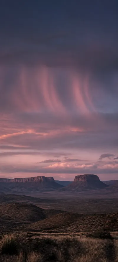 Blue Hour Virga Desert
