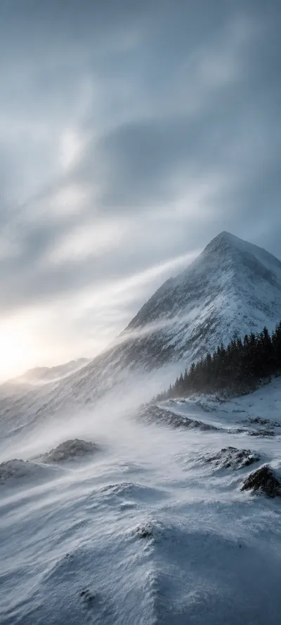 Cinematic Dawn Alpine Blizzard