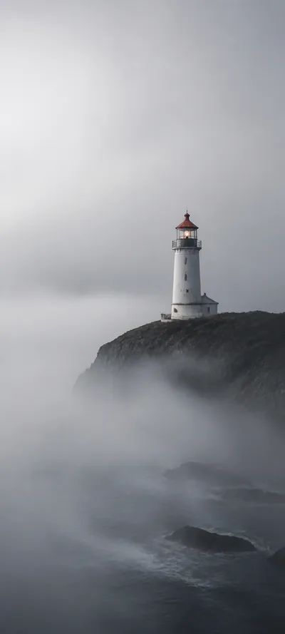 Minimal Luxe Sea Fog Lighthouse